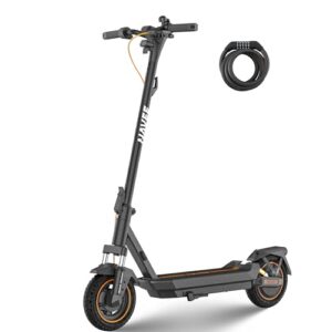 NAVEE E-Scooter GT3 Max D Erwachsene 400W Motor | 75 km Reichweite | Vierfach-Federung | Klappbar mit IPX5 & TÜV-Zulassung Stadtscooter für Kopfsteinpflaster/Steigungen 22%