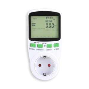 Offgridtec Stromzähler für Steckdose, PV-Zähler für Balkonkraftwerk, Echtzeit Stromverbrauchmessung, Einspeisungsmessung, Energie-Monitor, Max Last: 16A 3680W, LCD-Display, Präzise Leistungsmessung