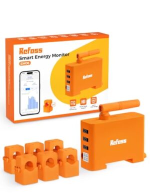 Refoss EM06 Intelligenter 3-Phasen-Energiezähler mit Home Assistant, WLAN & Bluetooth Stromzähler, Smart Meter mit 6 Messkanälen (150A), iobroker, für PV-Anlagen, Solarpanels & EV-Ladestationen