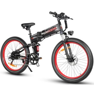 SAMEBIKE Klappbares E-Bike 26 Zoll für Herren & Damen, 250W Motor, 15Ah Akku 120Km Reichweite, 7-Gang Schaltung,Elektrofahrrad Faltrad