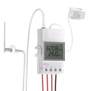 SONOFF POWCT 100A Smart Wlan Energiezähler Mit CT Erkennung, 1 Phase Solarbetriebener Bidirektionaler Stromtester, LCD Digitaler Stromzähler, Stromstatistiken, Fernbedienung eWeLink-App, 2.4G WiFi
