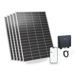 SUNSHARE Ray Lite 1000W Balkonkraftwerk Ohne Halterung – komplett Steckdose N-Typ Solarmodule 25 % Effizienz – 800W Mikro-Wechselrichter mit WIFI & AC Kabel – Basic Kit PV Solaranlage Komplettset
