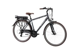 F.lli Schiano E-Ride, E Bike Trekking 28 Zoll, 36V 10.4Ah Abnehmbarer Akku, Motor 250W 40Nm, Trekking EBike für Herren, Schwarz