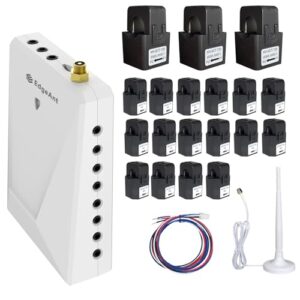 Smart Home-Energiemonitor mit 16 50-A- und 3-200-A-Stromkreispegelsensoren, präziser Echtzeit-Energieverbrauchsverfolgung, WiFi-Zähler, Solar-/Nettomessung, 2,4-GHz-WLAN