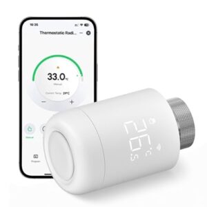 Intelligenter Heizkörperthermostat, Thermostatventil für Heizkörper, mit programmierbarer Heizungssteuerung, kompatibel mit Sprachsteuerung
