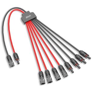 MXRPV Solar-Anschlusskabel,Solar-Panel Y Zweig Parallelverbinder,30A 1000V 6mm² 2 bis 8 Splitter Solar-Panel-Steckverbinder Verlängerungskabel Solarkabel Stecker,Solarpanel-Anschlusskabel (2 bis 8)