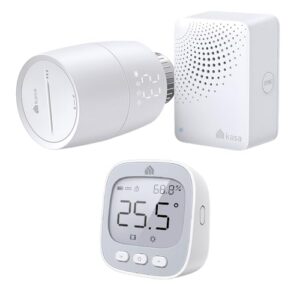 Bündel von TP-Link Kasa Heizkörperthermostat KE100 KIT + KE110 Sensor – Steuern Sie EIN einzelnes oder mehrere Thermostate bequem per Gerätetaste oder Smartphone