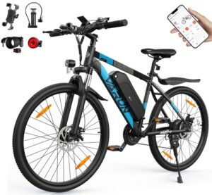 VARUN E Bike, 27.5" E-Bike Herren Damen mit 48V 13Ah(624Wh) Akku, Reichweite 100KM, 250W Motor, E-Mountainbike mit APP-Kontrolle, USB-Aufladung, 21-Gang, LCD-Display, Elektrofahrrad für Erwachsene