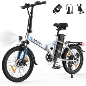 VARUN E Bike Klapprad, 20 Zoll City E-Bike Elektrofahrrad Herren Damen mit 48V 374.4 Wh Akku, Faltbares E-Fahrrad mit LCD, StVZO-Zertifikat, bis zu 70KM