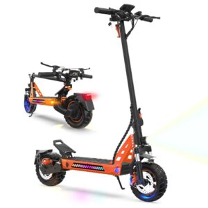 VELOFLOW E Scooter Ohne Straßenzulassung, 13Ah 45km Maximale Entfernung, Dreifache Stoßdämpfung, 6/10/15/20KM/H, 500W starker Motor, 10" Offroad All-Terrain Reifen, Smart APP, Faltbar, für Erwachsene