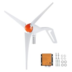 VEVOR Windkraftanlage 500W 24V Windkraftgenerator Windgenerator mit 3 Blätter MPPT-Regler einstellbare Windrichtung, 2,5 m/s Startwindgeschwindigkeit für Zuhause Bauernhof Wohnmobile Boote