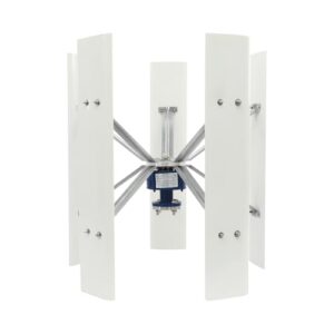 Mini Windkraftanlage Vertikal Windturbine Balkon Windrad Stromerzeugung mit Controller, 5 Blätter Windgenerator 24V Windenergie für Zuhause, Boot, Straßenbeleuchtung