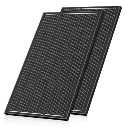 WERCHTAY 240w Solarpanel, Hohe Effizienz Monocrystalline Solarmodul, Full Black Aluminium Frame Solar Panel, 12V/24V PV Modul Ideal for Balkonkraftwerk, Wohnmobil, Garden Shed, Boot (120W*2)