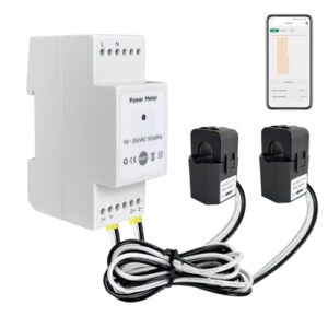 WLAN-Leistungsmonitor, Ein-/Dreiphasen-Energiemonitor, Spannung und Strom in Echtzeit, Alexa- und Google-Steuerung, Überlastschutz (EPMC472*80A)