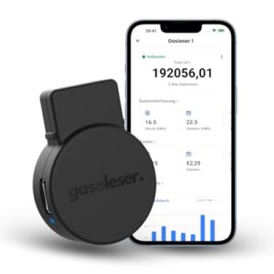 Gasleser – Smarter WLAN Gaslesekopf für BK-Zähler Gaszähler | Zählerstand & Gasverbrauch live in App | Plug and Play Installation | Gas Reader