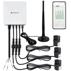 WLAN-Energiemonitor mit 3 x 80 A-Klemmen, Smart Home-Strommonitor zur Stromverfolgung in Echtzeit, WLAN-Zähler für Solar-/Nettomessung, Automatisierung und Steuerung der Energieversorgung im Haushalt