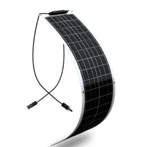 WUZECK 50W Flexibles Solar Panel Monokristallines Solarpanel 18V Solarmodul für 12V Batterien, Photovoltaik Panel Pv Modul für Flachdach Ziegeldach Balkon