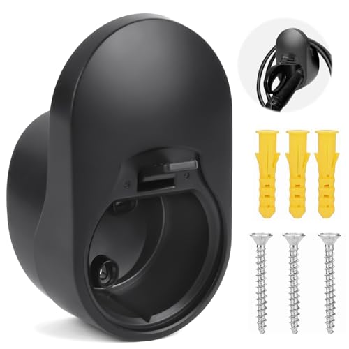Adiwo Wallbox Ladekabel Typ 2 Wandhalterung, für EV Ladegerät Typ 2 Holder Halterung Wallbox Zubehör, für Type 2 Ladestation Kabel und Ladegerät Schwarz