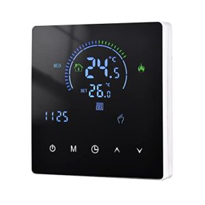 Decdeal WiFi Smart Thermostat Intelligent Raumthermostat,Warmwasser Thermostat Fussbodenheizung,Fernsteuerung,Kompatibel,Einstellbare Helligkeit,LED,Tuya,90-240V