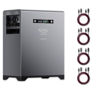 XORO SOLAR SPS 2155 Solarspeicher - Balkonkraftwerkspeicher mit 2 kWh LiFePO4 Akku, Dual MPPT 2x800W Eingang, 800W Ausgang für den Innen- und Außenbereich IP65, Plug & Play