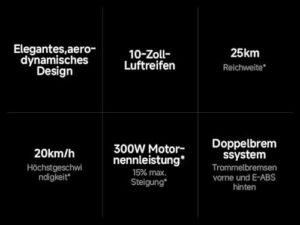 Xiaomi Electric Scooter 4 Lite 2nd Gen (DE) Faltbarer E-Scooter mit Straßenzulassung (bis zu 25km Reichweite & 15% Steigung, Dual-Bremssystem, 10" Luftreifen, Blinker, IPX4, max. 100kg, Display, App)
