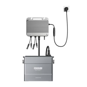 Zendure Speicher für Balkonkraftwerk, SolarFlow 800 mit 1200W Solar Eingang, 800W AC Eingang/Ausgang, Schwache Lichterzeugung, TOU, APP, AB2000S 1920Wh Kapazitäten (Erweiterbar auf bis zu 11,52 kWh)