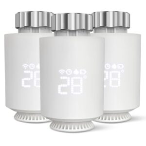 Smart Heizkörperthermostat, Zigbee Thermostat, Smart Heizungsthermostat mit App-Funktion,Programmierbar Heizungsthermostat Unterstützen Alexa und Google Home Tuya (3pcs)