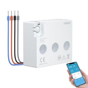 eMylo Smart Wifi Energiemessgerät Mini-Stromverbrauchsmessgerät 99% hohe Genauigkeit 3 Phasen Echtzeit-Stromverbrauchszähler Überlastschutz für Haus/Wohnung, Smart life Tuya App Control
