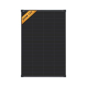 enjoy solar® 200W 12V Monokristallines Solarmodul mit HPBC-Technologie - 25% Hocheffizienz, 182mm Solarzellen Full Black Solarpanel ideal für Wohnmobil, Balkonanlage, Gartenhäuse, Boot