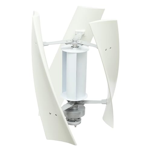 Windkraftanlagen, 100W 4-Blätter Vertikale Windkraftanlage, Windgenerator 35m/s mit IP67 Kupferdraht-Permanentmagnet-Schwebebahngenerator für Boote Pavillons Hütten (12, Volt)