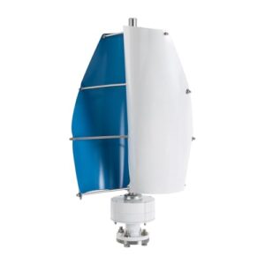 Windkraftanlage, 100W IP67 Vertikale Windrad Stromerzeugung mit Controller, Aluminiumlegierung Windenergie für Zuhause Boote, Pavillons, Hütten Oder Mobile Häuser (Weiß und Blau 24V)