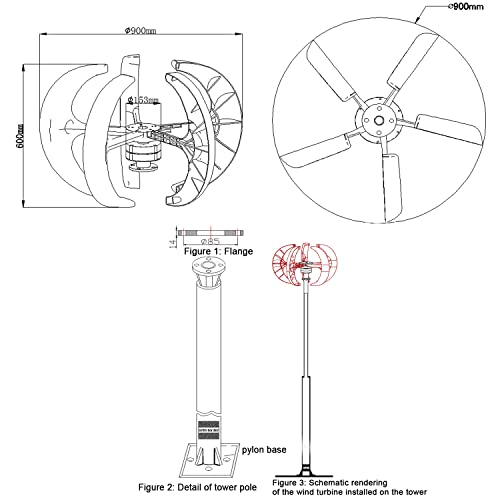 2000W Vertikale Windkraftanlage 24V – Bild 5