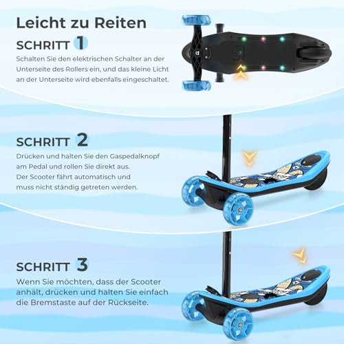 iScooter E-Roller Kinder, 3-12 J., bis 10km, 50kg – Bild 4