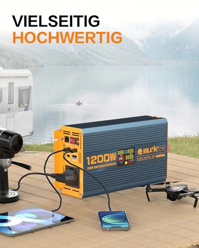 1200W Reiner Sinus Wechselrichter 12V auf 230V – Bild 2