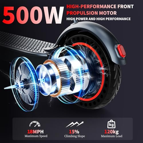 QnQ E-Scooter 2025, 8.5", 20km, 500W, 120kg – Bild 3