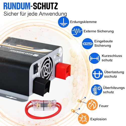 ECO-WORTHY 600W Solar Wechselrichter – Bild 2