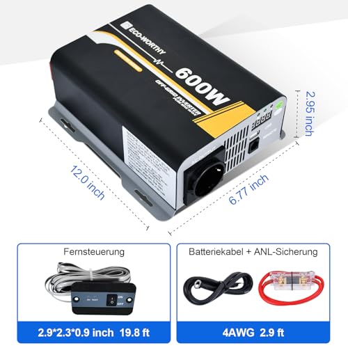 ECO-WORTHY 600W Solar Wechselrichter – Bild 4