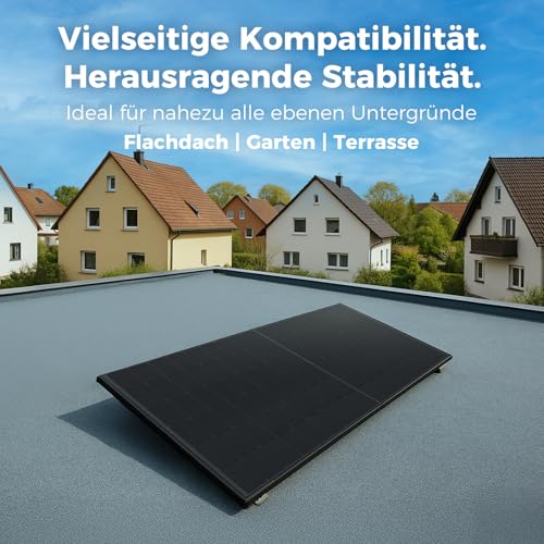 Balkonkraftwerk Halterung Flachdach/Garten 2 Module – Bild 2