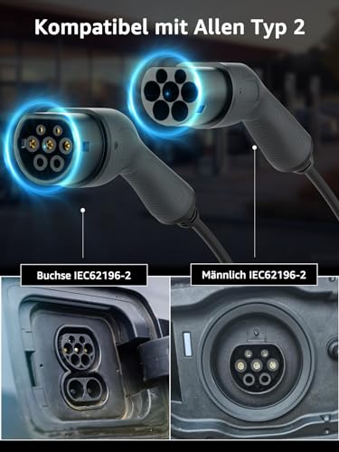 bokman Ladekabel Typ 2, 11kW, 8m – Bild 3