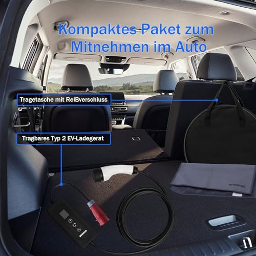 Mobile Wallbox 11kW, 5m Ladekabel Typ 2 – Bild 4