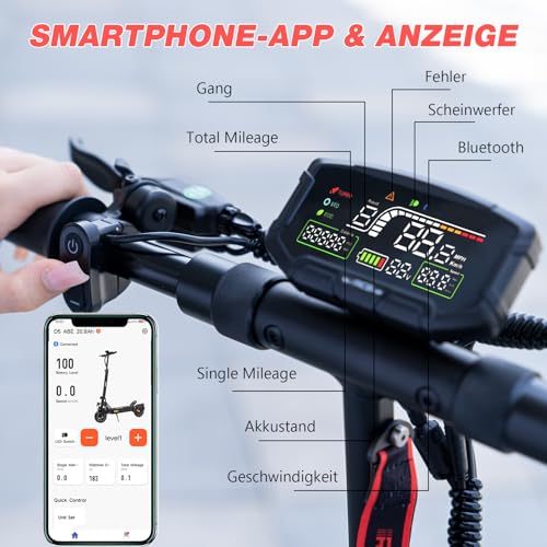 RCB D5 E-Scooter mit ABE, 100KM, 20.8Ah, 500W – Bild 7