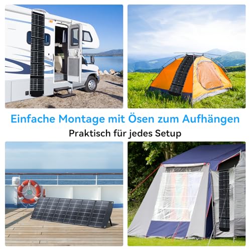 Ecosonique 200W Solarpanel, Faltbar, USB-C/A, MC4 – Bild 7