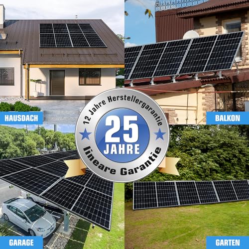 Solarmodul 450W Bifazial Schwarz für PV Anlage – Bild 4