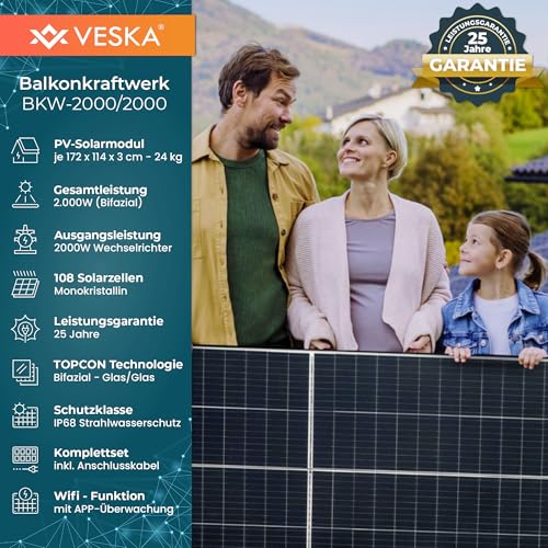 Balkonkraftwerk 2000W, WiFi, App – Bild 2