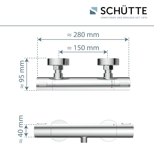 SCHÜTTE Los Angeles Duschthermostat, Chrom – Bild 5