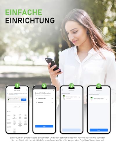 GreenSun WLAN Außensteckdose mit Stromzähler, Alexa/Google – Bild 2