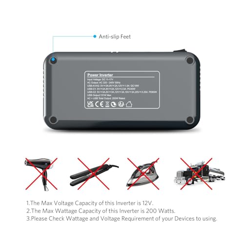 BESTEK 200W KFZ Spannungswandler 230V – Bild 4