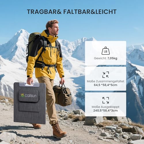 Callsun 220W Solarpanel Tragbar – Bild 2