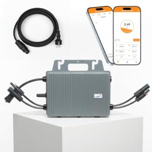 TSUN Mikro-Wechselrichter 800 W TSOL-MS800 für Balkonkraftwerk, IP67 wetterfest, Plug-&-Play Installation, 2 MPPT, Bluetooth & WiFi, inkl. 5 m Anschlusskabel, Micro Inverter