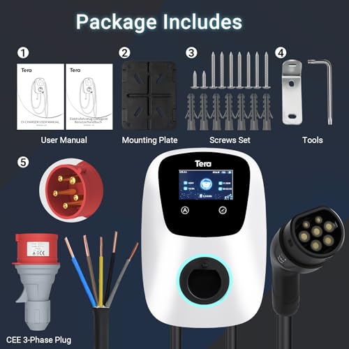 Tera Wallbox 22kW Typ 2, 7m Kabel – Bild 6